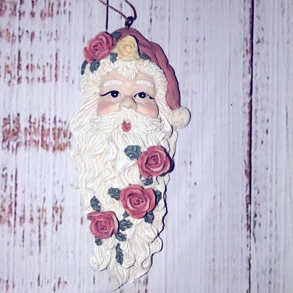 Santa boho floral ornament ceramic - Picture 2 of 3